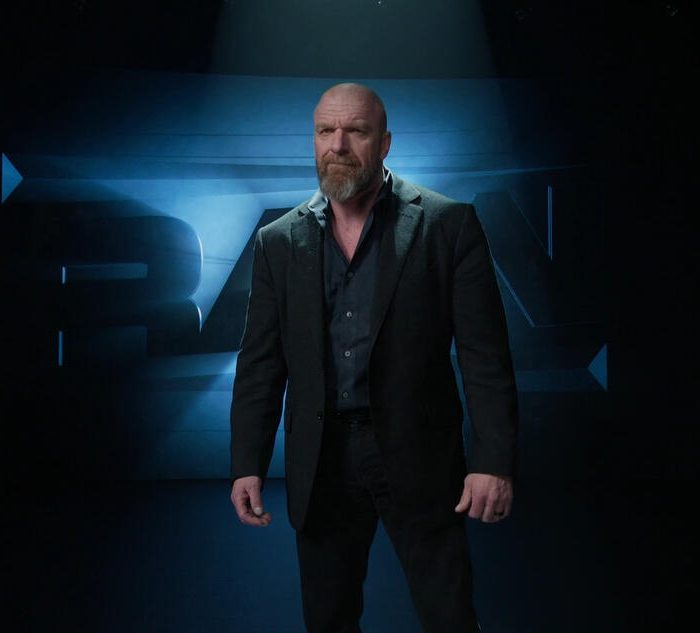 Triple H reveals the Raw on Netflix logo