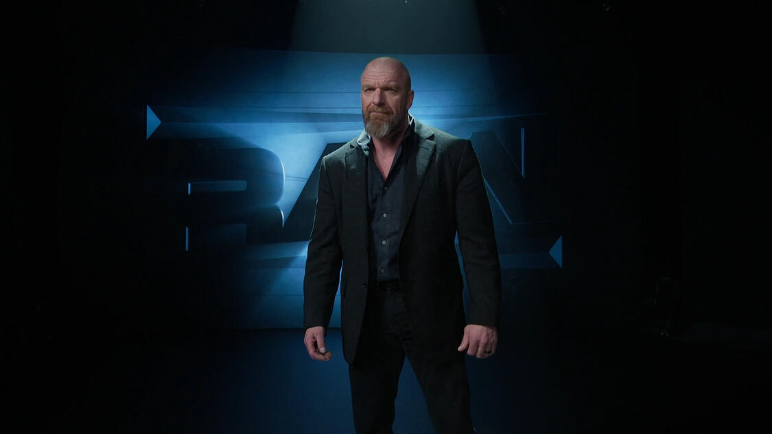 Triple H reveals the Raw on Netflix logo