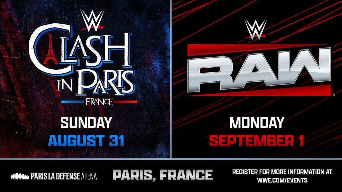 WWE ‘Clash in Paris’ confirmed for Sunday, August 31