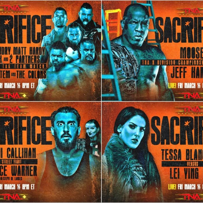 Star-Studded 10-Man Tag, X-Division Title Ladder Match, Street Fight & Knockouts Action Official for Sacrifice – TNA Wrestling