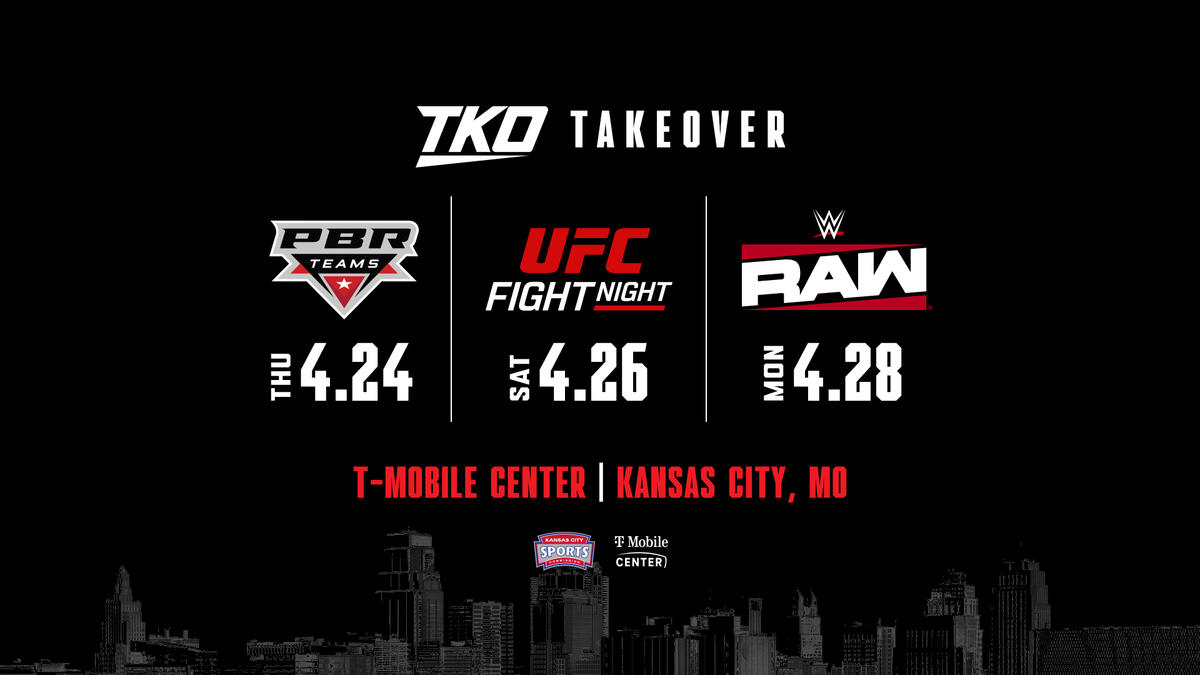 TKO announces takeover in Kansas City as UFC, WWE, and PBR come to T-Mobile Center in April