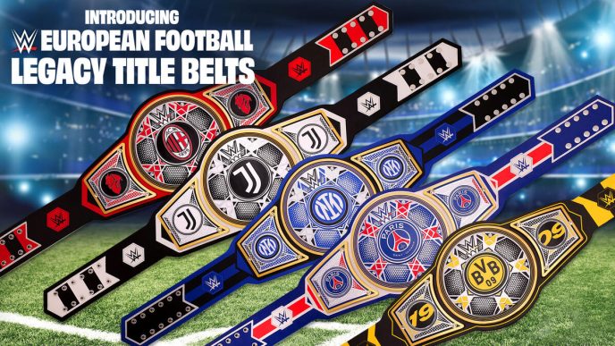 WWE unveils European football Legacy Title Belts with 13 major clubs