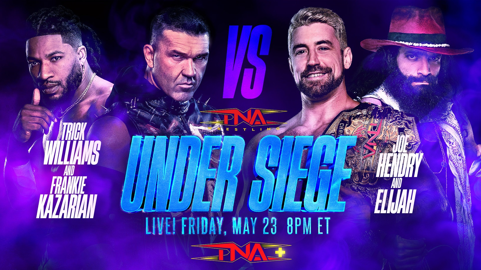 Joe Hendry & Elijah Face Off Against Frankie Kazarian & NXT’s Trick Williams at Under Siege – TNA Wrestling