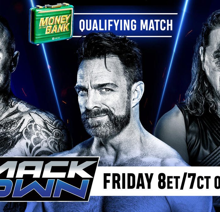 LA Knight vs. Aleister Black vs. Shinsuke Nakamura – Money in the Bank Triple Threat Qualifying Match