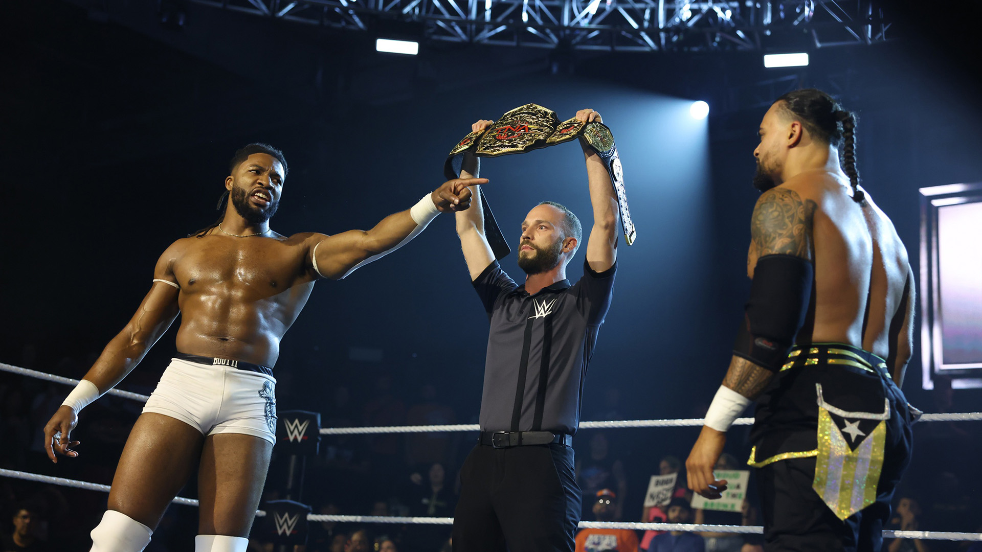 FIR$T CLA$$ Helps Trick Williams Retain TNA World Title vs. Mike Santana on WWE NXT – TNA Wrestling