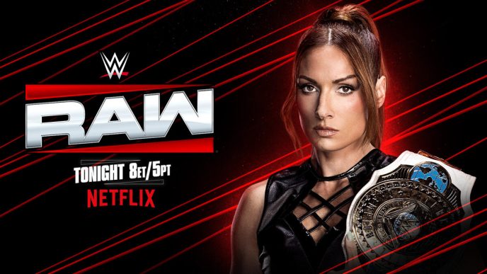Becky Lynch live on Raw ahead of her Triple Threat Match at WWE Evolution