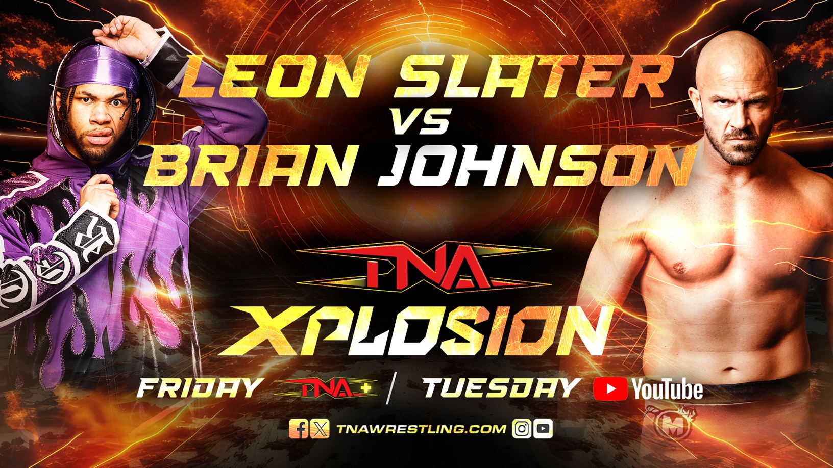 Leon Slater Locks Up With Brian Johnson on Xplosion – TNA Wrestling