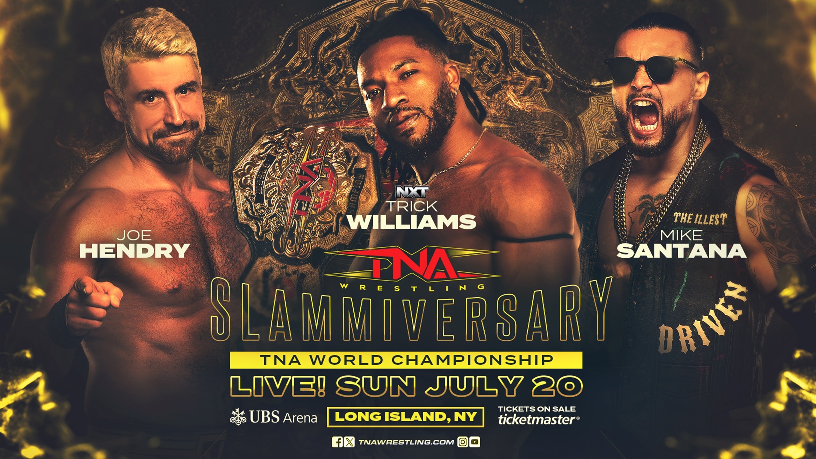 Mike Santana Added to TNA World Title Match With Trick Williams & Joe Hendry at Slammiversary – TNA Wrestling
