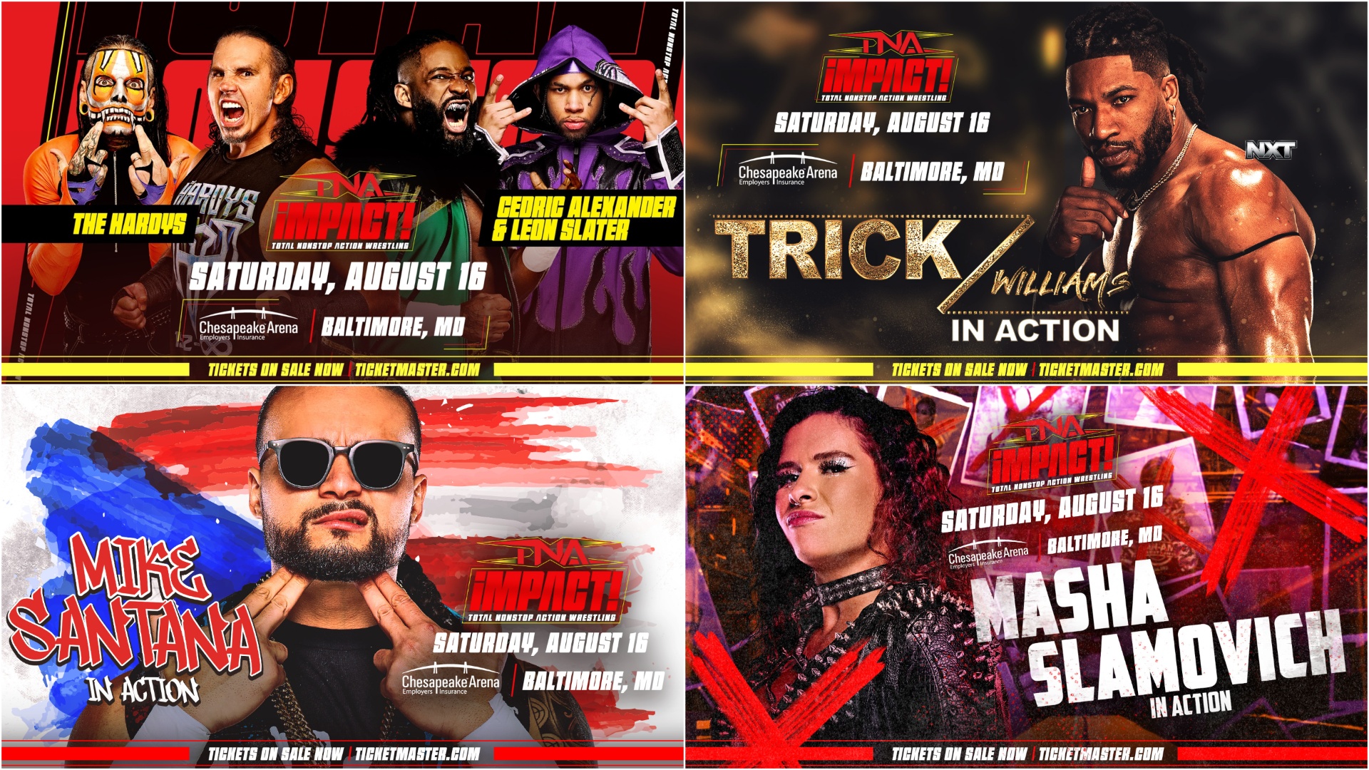 The Action Continues in Baltimore as TNA Wrestling Presents iMPACT! on Saturday, August 16 – TNA Wrestling