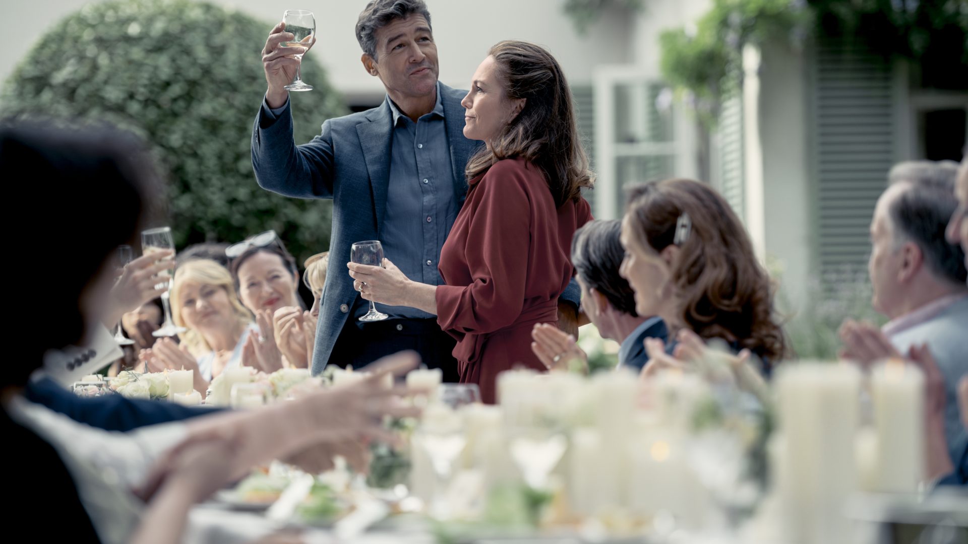 Kyle Chandler as “Paul” and Diane Lane as “Ellen” in the political thriller ANNIVERSARY, a Lionsgate release. Photo courtesy of Owen Behan.