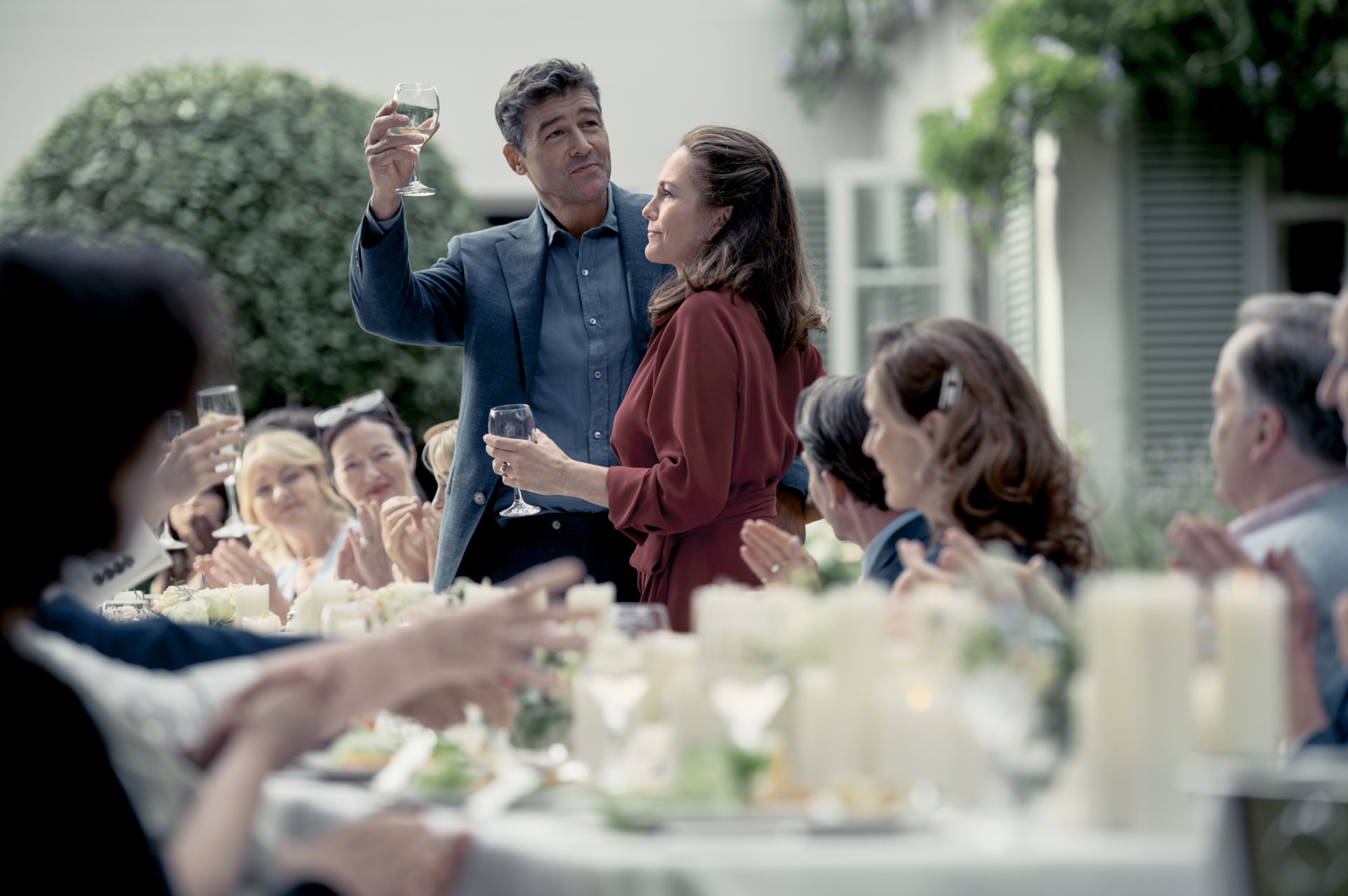 Kyle Chandler as “Paul” and Diane Lane as “Ellen” in the political thriller ANNIVERSARY, a Lionsgate release. Photo courtesy of Owen Behan.