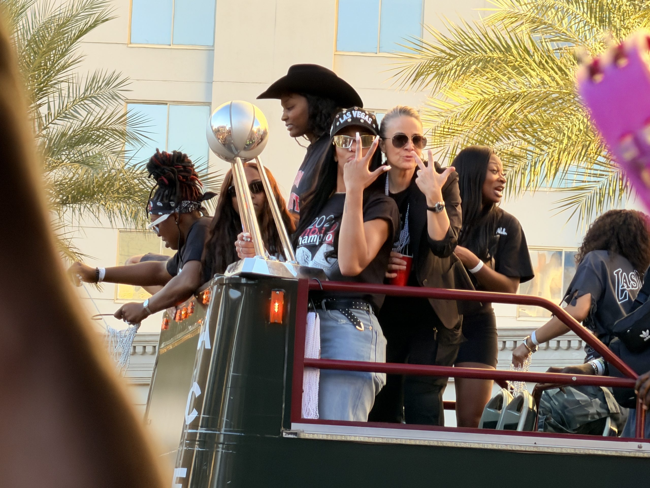 The Las Vegas Aces celebrate their third champion win in 4 years.