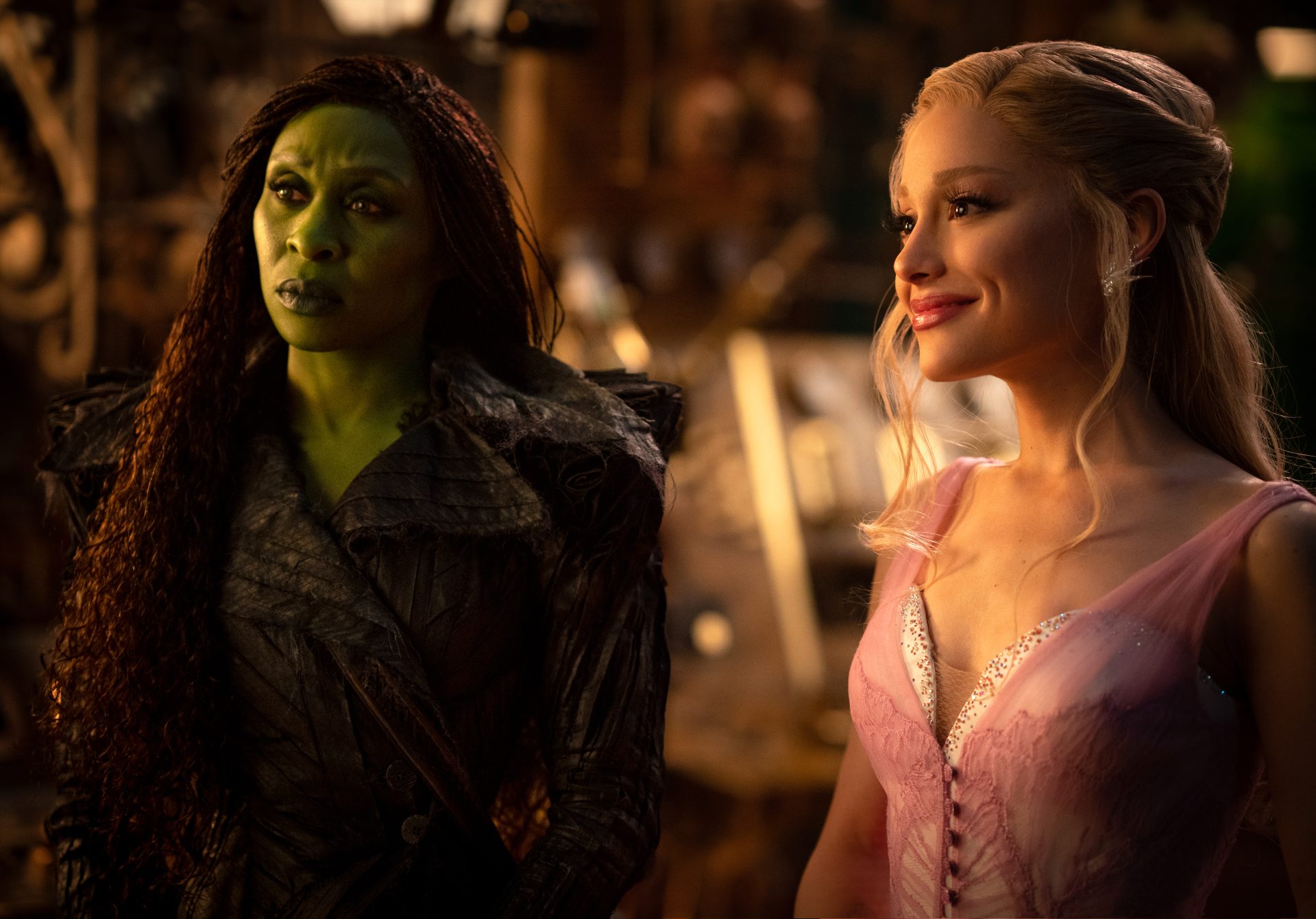 Cynthia Erivo and Ariana Grande as Elphaba and Glinda in Wicked: For Good.