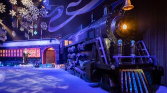 ICE Featuring The Polar Express Review at Gaylord National with hand-carved ice sculptures