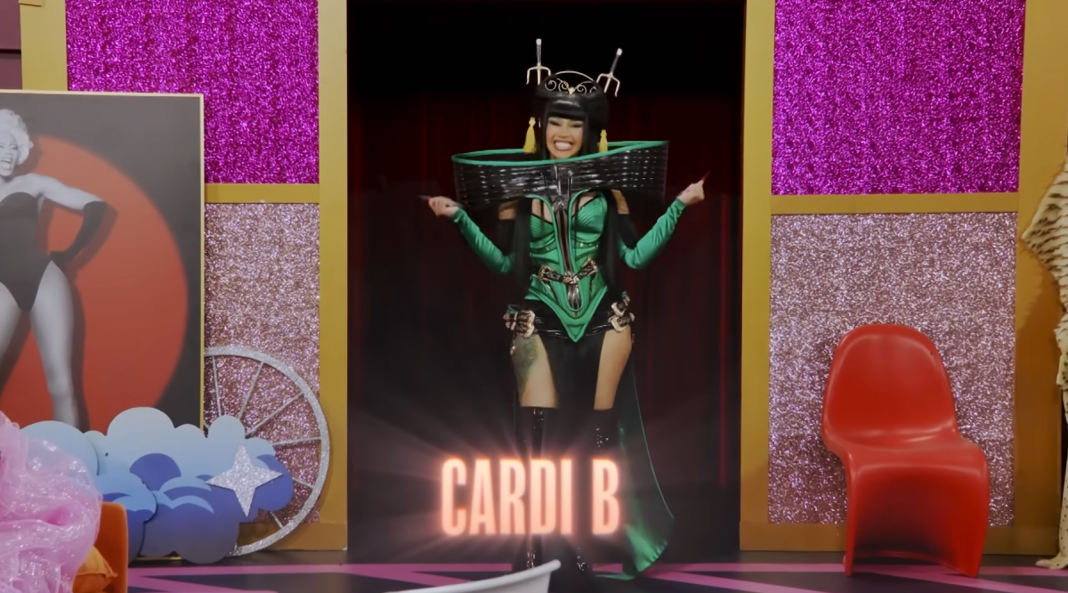 Cardi B as a guest judge on RuPaul's Drag Race season 18. 