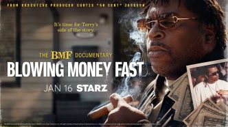 The BMF Documentary Blowing Money Fast Season 2 STARZ key art featuring Terry Flenory