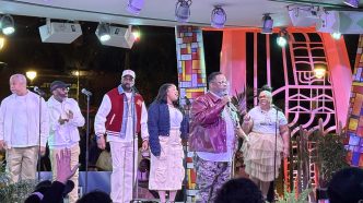 Bishop Hezekiah Walker performing at Celebrate Gospel 2026 at Downtown Disney LIVE Stage