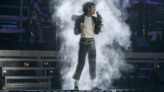 Jaafar Jackson as Michael Jackson behind the scenes of Michael biopic