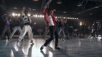 Jaafar Jackson as Michael Jackson in Lionsgate's Michael, arriving on Premium Digital June 9 and physical media July 14.
