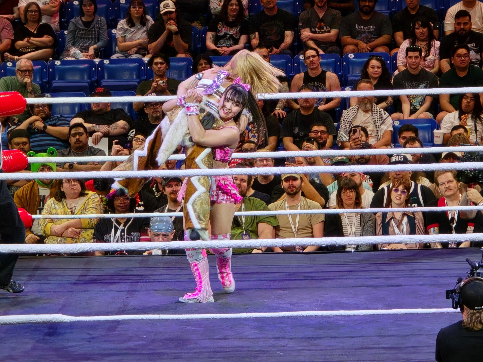 Tokyo Joshi Pro Wrestling Arlington Texas live event Texas Stampede tour crowd and in-ring action