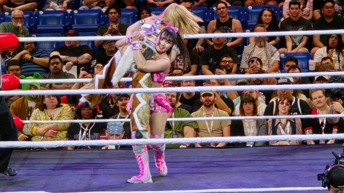Tokyo Joshi Pro Wrestling Arlington Texas live event Texas Stampede tour crowd and in-ring action