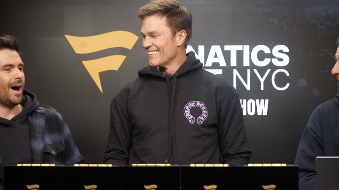 Tom Brady livestream announcing Fanatics Fest NYC 2026 athletes