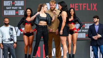 Ronda Rousey Gina Carano press conference Netflix MMA event