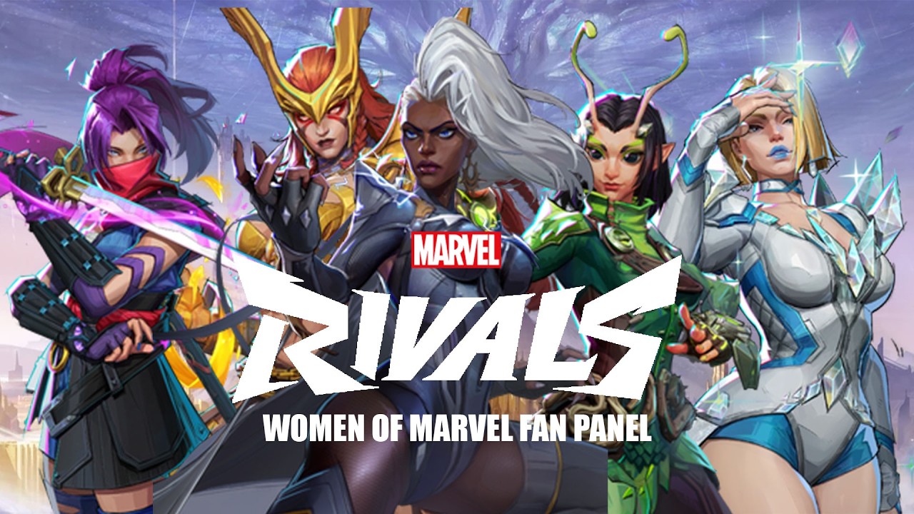 Marvel Rivals Women of Marvel panel featuring voice actresses discussing Psylocke, Storm, and Emma Frost