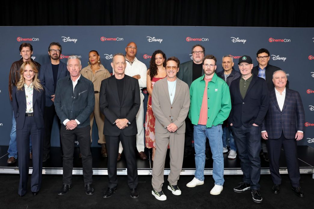 Walt Disney Studios CinemaCon 2026 presentation featuring Avengers Doomsday Toy Story 5 and Disney studio slate