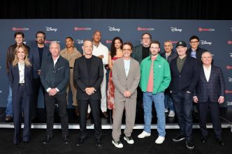 Walt Disney Studios CinemaCon 2026 presentation featuring Avengers Doomsday Toy Story 5 and Disney studio slate