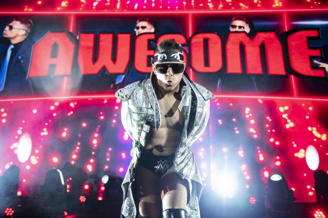 The Miz officiating WWE themed wedding ceremony at WrestleMania 42 event in Las Vegas