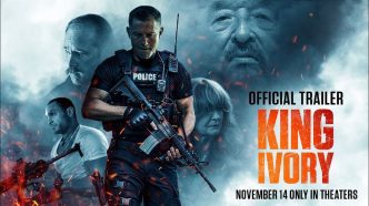 King Ivory DVD cover featuring Ben Foster and James Badge Dale in a crime thriller scene