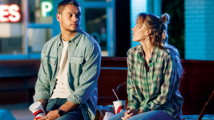 Maika Monroe and Tyriq Withers in Reminders of Him emotional romance film