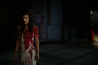 Natalie Burn as the Bride in a blood-soaked wedding dress Til Death Do Us Part
