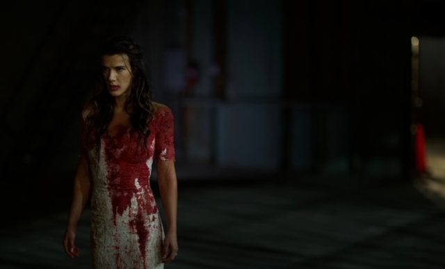 Natalie Burn as the Bride in a blood-soaked wedding dress Til Death Do Us Part
