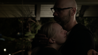 Elisabeth Moss and Corey Stoll. Apple TV