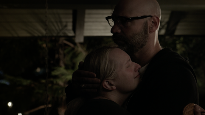 Elisabeth Moss and Corey Stoll. Apple TV