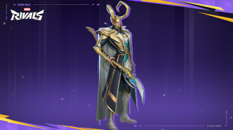 Marvel Rivals Loki costume inspired by The Avengers featuring Disney Plus colors