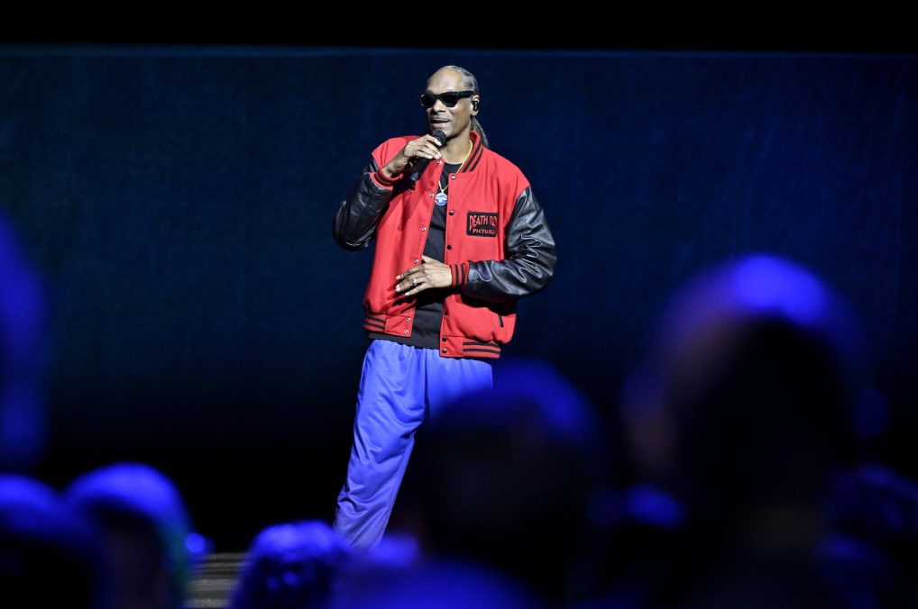 LAS VEGAS, NEVADA - APRIL 15: Snoop Dogg performs onstage during CinemaCon 2026 - Universal Pictures and Focus Features Invites You to a Special Presentation Featuring Footage from its Upcoming Slate at The Dolby Colosseum at Caesars Palace during CinemaCon, the official convention of Cinema United, on April 15, 2026, in Las Vegas, Nevada. (Photo by David Becker/Getty Images for CinemaCon)