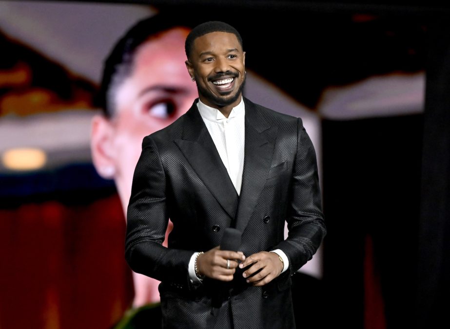 LAS VEGAS, NEVADA - APRIL 15: Michael B. Jordan speaks during CinemaCon 2026 – Amazon MGM Studios Invites you to an Exclusive Presentation of its Upcoming Slate at The Dolby Colosseum at Caesars Palace during CinemaCon, the official convention of Cinema United, on April 15, 2026, in Las Vegas, Nevada. (Photo by David Becker/Getty Images for CinemaCon)