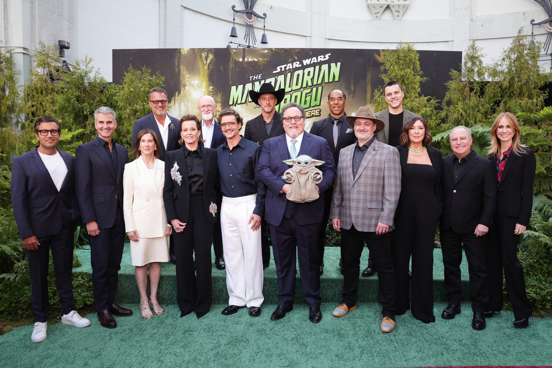 Cast and filmmakers attend the world premiere of Star Wars The Mandalorian and Grogu at TCL Chinese Theatre in Hollywood