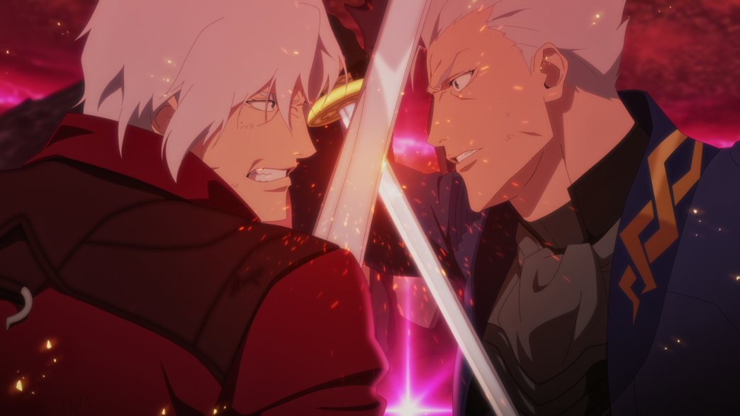 Dante and Vergil facing each other in Devil May Cry Season 2 animated series from Netflix and Studio Mir