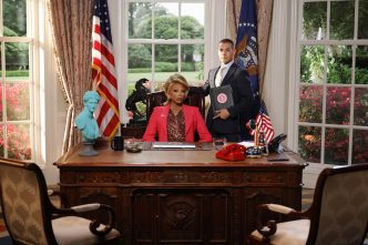 RuPaul and Matt Rogers in STOP! THAT! TRAIN! Courtesy of Bleecker Street and World of Wonder Credit: World of Wonder / Bleecker Street