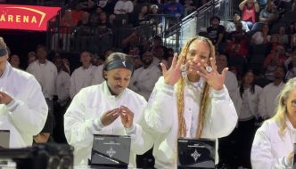 Jackie Young and A'ja Wilson