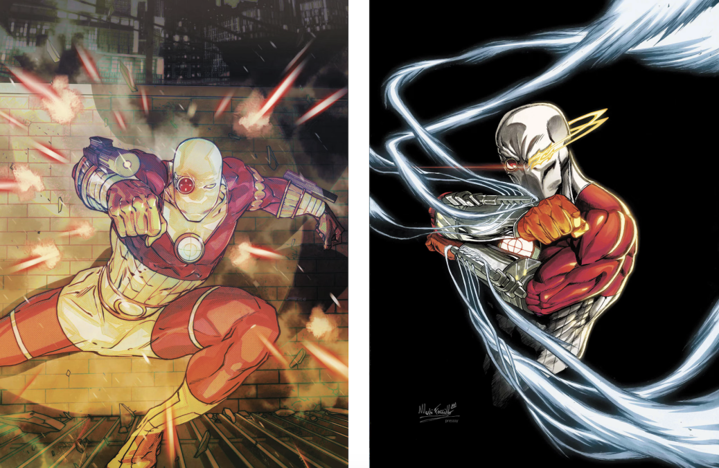 Next Level: One Shot #1 variant covers by Carmine Di Giandomenico and Mario Foccillo