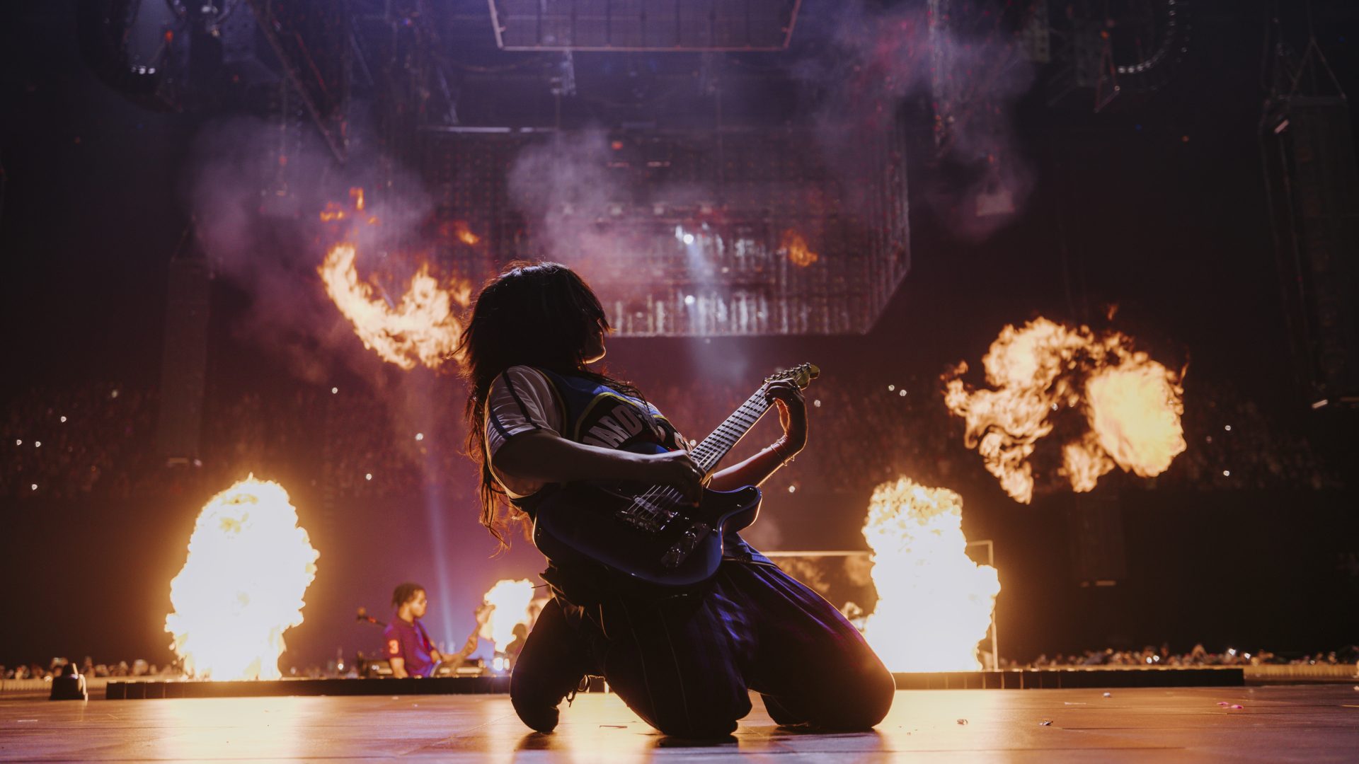 Billie Eilish performing on stage during Hit Me Hard and Soft The Tour Live in 3D concert film directed by James Cameron
