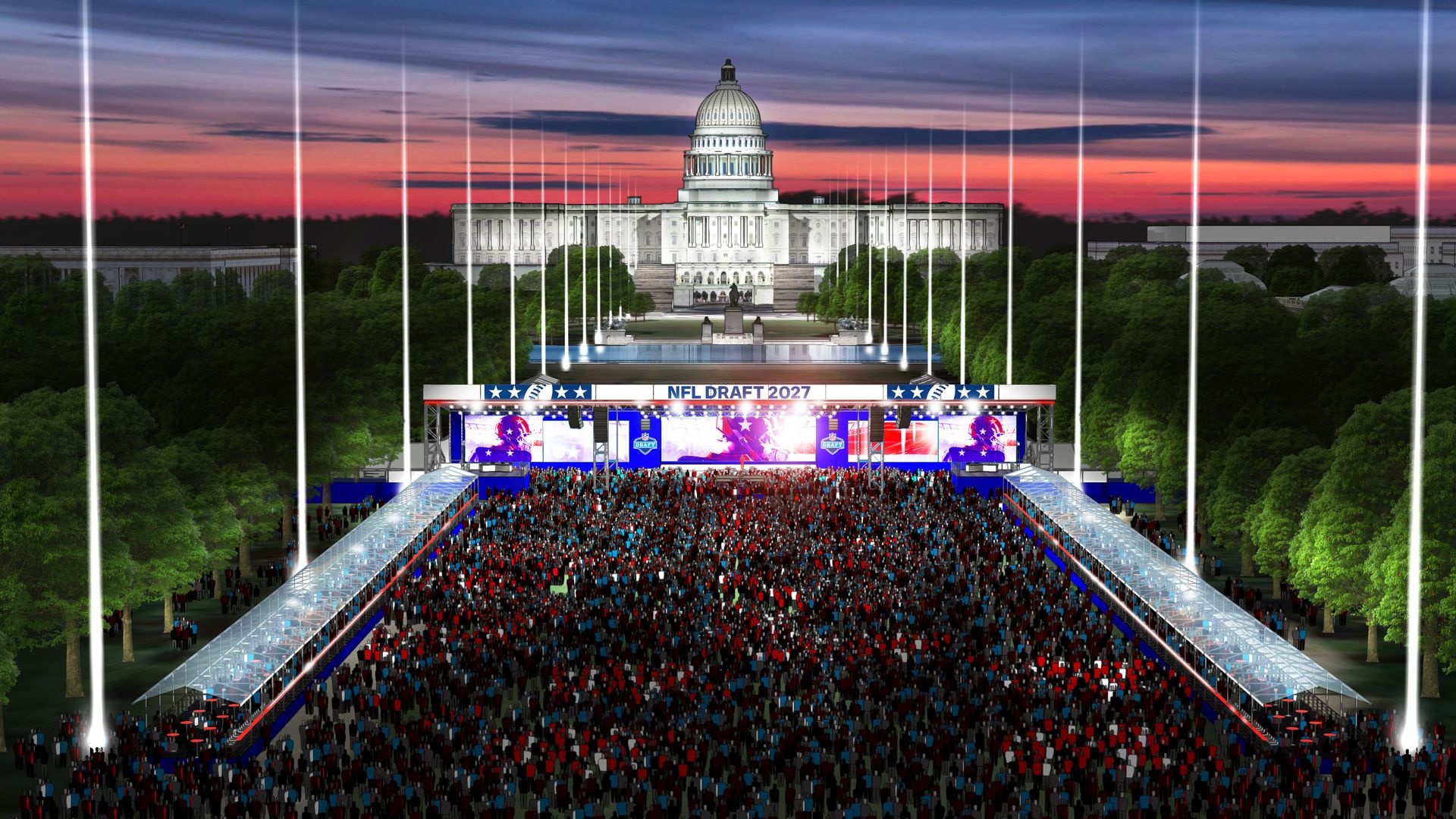 2027 NFL Draft set against the National Mall in Washington, D.C.