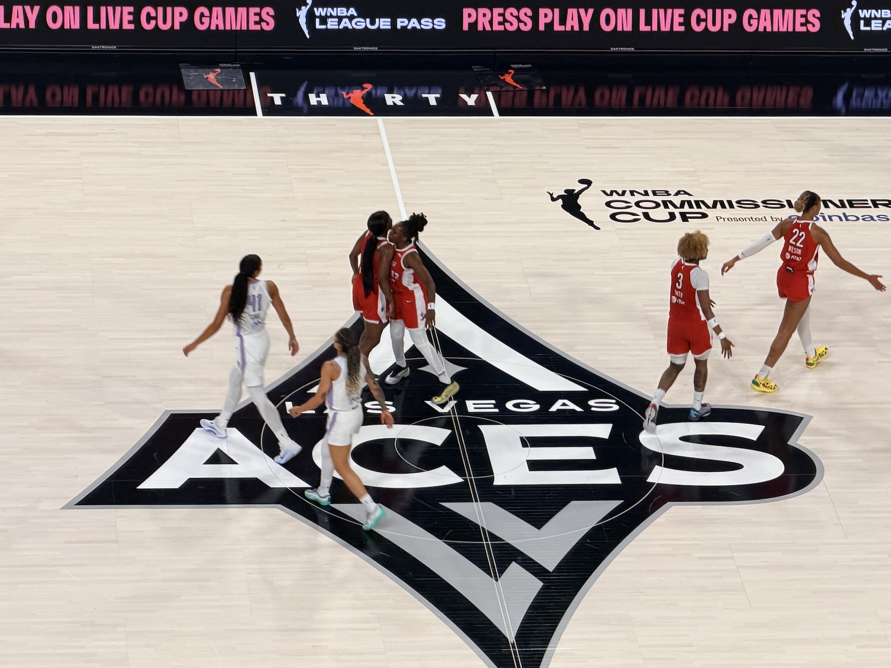 Las Vegas Aces at home against Golden State Valkyries.