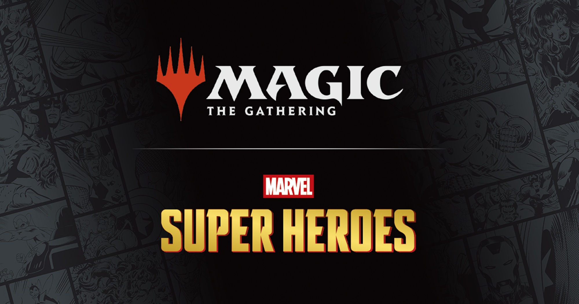 Magic: The Gathering Marvel Super Heroes promotional artwork announcing preview season ahead of the June 2026 release.