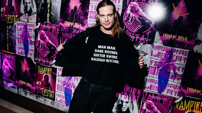 Sam Reid attends The Vampire Lestat: One Night Only LIVE event at New York City's Beacon Theatre ahead of the AMC premiere.